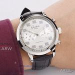 HZ Factory Glashutte Senator Sixties Chronograph Silver Dial 42 MM 9100 Automatic Watch